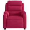 vidaXL Sillón reclinable de terciopelo rojo tinto
