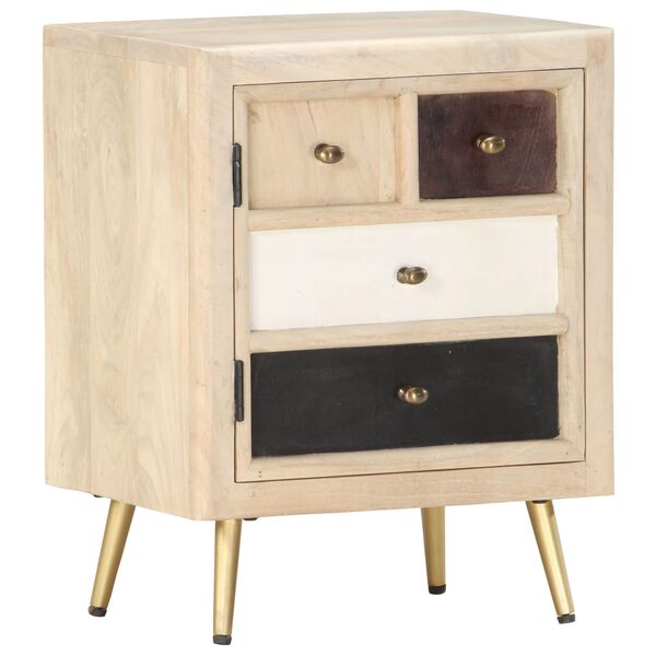 vidaXL Mesita de noche de madera maciza de mango 40x30x50 cm