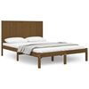 vidaXL Estructura de cama madera de pino doble marr&oacute;n miel 135x190 cm