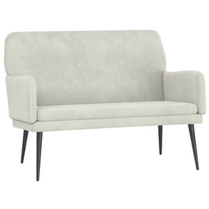 vidaXL Banco de terciopelo crema 108x79x79 cm