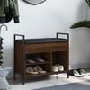 vidaXL Banco zapatero madera de ingeniería marrón roble 65,5x32x57,5cm