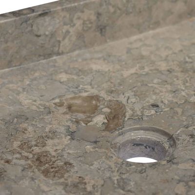 vidaXL Lavabo gris mármol 40x40x10 cm