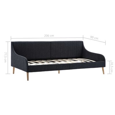vidaXL Estructura de sofá cama colchón viscoelástico tela gris oscuro