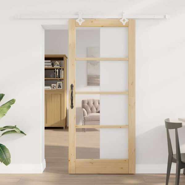 vidaXL Puerta Corredera Natural 86 x 198,5 cm