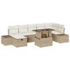 vidaXL Conjunto de sof&aacute; de jard&iacute;n 8 uds. rat&aacute;n sint&eacute;tico