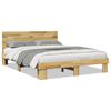 vidaXL Estructura de cama con cabecero sin colch&oacute;n 160x200 cm