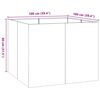 vidaXL Jardinera acero blanco 100x100x80 cm