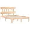 vidaXL Estructura de cama sin colch&oacute;n madera maciza de pino 140x190 cm