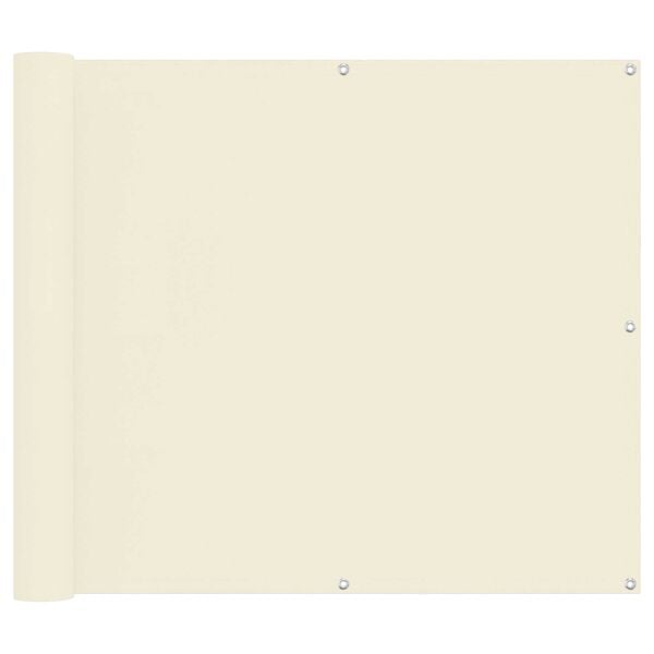 vidaXL Pantalla de Balc&oacute;n Crema 100 x 600 cm Tela Oxford