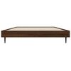 vidaXL Estructura de cama sin colch&oacute;n madera marr&oacute;n roble 90x200 cm