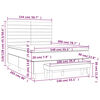 vidaXL Cama box spring con colch&oacute;n tela marr&oacute;n oscuro 140x200 cm