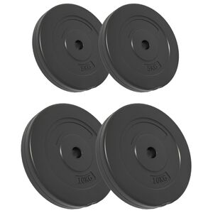 vidaXL Placas de pesas 4 uds cemento 30 kg