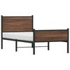 vidaXL Estructura de cama sin colchón metal marrón roble 90x190 cm