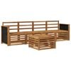 vidaXL Conjunto de sof&aacute;s de exterior 5 pcs Natural