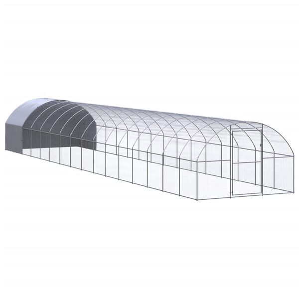 vidaXL Gallinero de exterior de acero galvanizado 3x16x2 m