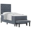 vidaXL Cama tipo Box Spring Gris oscuro 80 x 200 cm Terciopelo