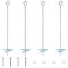 vidaXL Ancla de tierra 4 pcs Plateado &Oslash;10 x 50 cm Metal galvanizado