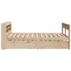 vidaXL Estructura de cama sin colch&oacute;n madera maciza de pino 140x190 cm