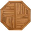 vidaXL Tablero de mesa octogonal de madera maciza de teca 70x70x2,5 cm