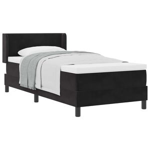 vidaXL Cama tipo Box Spring con cabecera Negro 200 x 80 cm Terciopelo