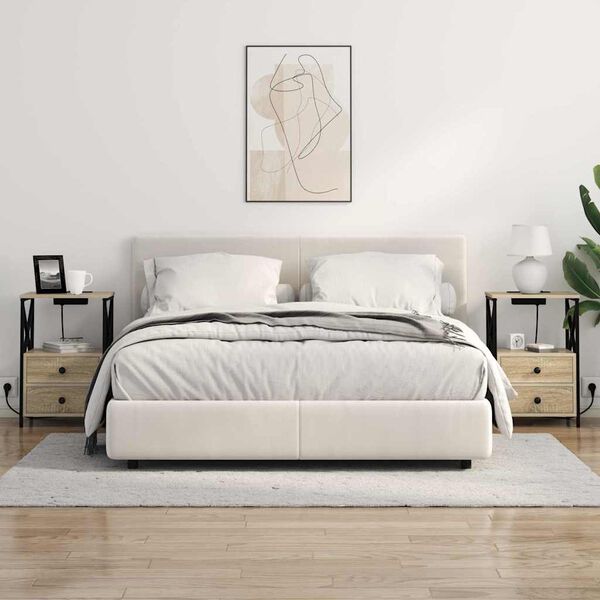 vidaXL Armario de Noche con caj&oacute;n Roble Sonoma 40 x 31 x 60 cm