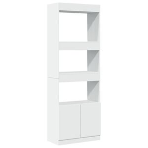 vidaXL Aparador alto madera de ingenier&iacute;a blanco 63x33x180 cm