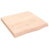 vidaXL Tablero de mesa madera maciza roble sin tratar 60x60x(2-6) cm
