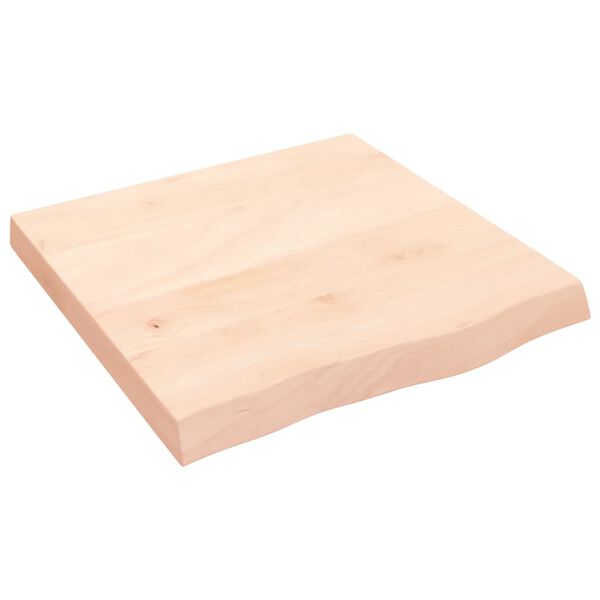 vidaXL Tablero de mesa madera maciza roble sin tratar 60x60x(2-6) cm