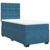 vidaXL Cama box spring con colch&oacute;n terciopelo azul 90x200 cm