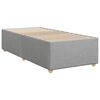vidaXL Cama box spring con colchón tela gris claro 90x200 cm