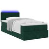vidaXL Estructura de cama otomana con colch&oacute;n terciopelo verde oscuro