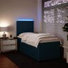 vidaXL Cama box spring con colch&oacute;n terciopelo azul 100x200 cm