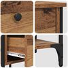 vidaXL Armario de Noche con caj&oacute;n 2 pcs Marr&oacute;n 33.5 x 36 x 70 cm