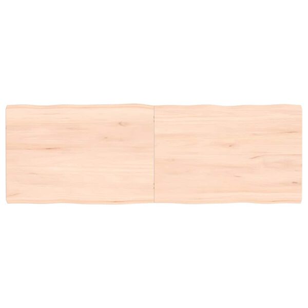 vidaXL Tablero de mesa madera maciza borde natural 120x40x(2-4) cm