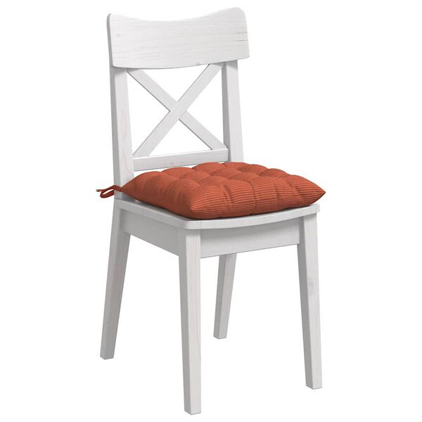 vidaXL Cojines para asiento 4 pcs Rojo Naranja 40 x 40 x 6 cm