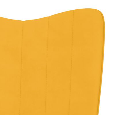 vidaXL Sillón de relax con taburete terciopelo amarillo mostaza