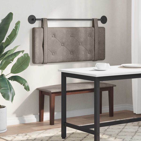 vidaXL Cabecera Colgante Montaje en la pared Gris 100 cm PU antiguo