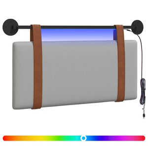 vidaXL Cabecero colgante Gris Nube PU antiguo