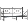 vidaXL Div&aacute;n con nido sin colch&oacute;n negro 90x190 cm acero