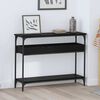 vidaXL Mesa Consola Roble negro 100 x 29 x 75 cm Madera contrachapada