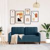 vidaXL Sof&aacute; de 2 plazas terciopelo azul 140 cm