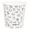 vidaXL Vasos de papel para caf&eacute; 500 uds blanco y negro 120 ml