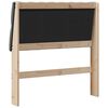 vidaXL Cabecero tapizado Gris oscuro 90 cm Madera de pino macizo