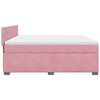 vidaXL Cama box spring con colch&oacute;n terciopelo rosa 180x200 cm