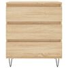 vidaXL Aparador de madera contrachapada roble Sonoma 60x35x70 cm