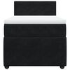 vidaXL Cama box spring con colch&oacute;n terciopelo negro 100x200 cm