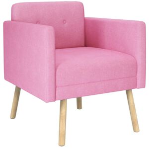 vidaXL Butaca Rosa Tela
