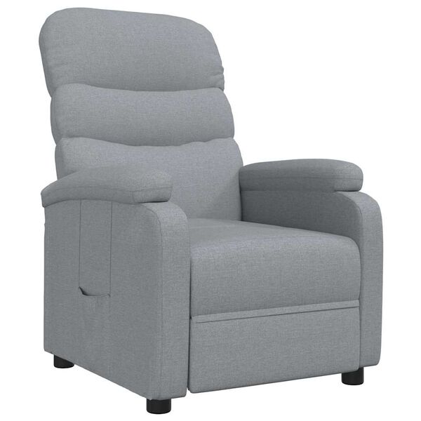 vidaXL Sill&oacute;n reclinable de tela gris claro