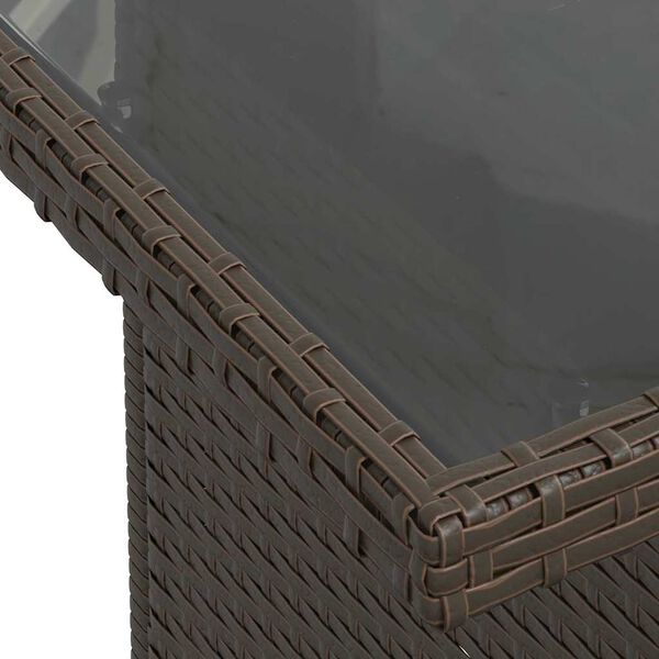 vidaXL Conjunto de sof&aacute; de jard&iacute;n con coj&iacute;n 6 pcs Marr&oacute;n Polirat&aacute;n