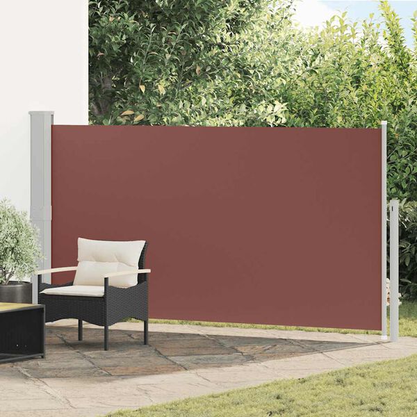 vidaXL Toldo lateral de jard&iacute;n o terraza marr&oacute;n 160x300 cm